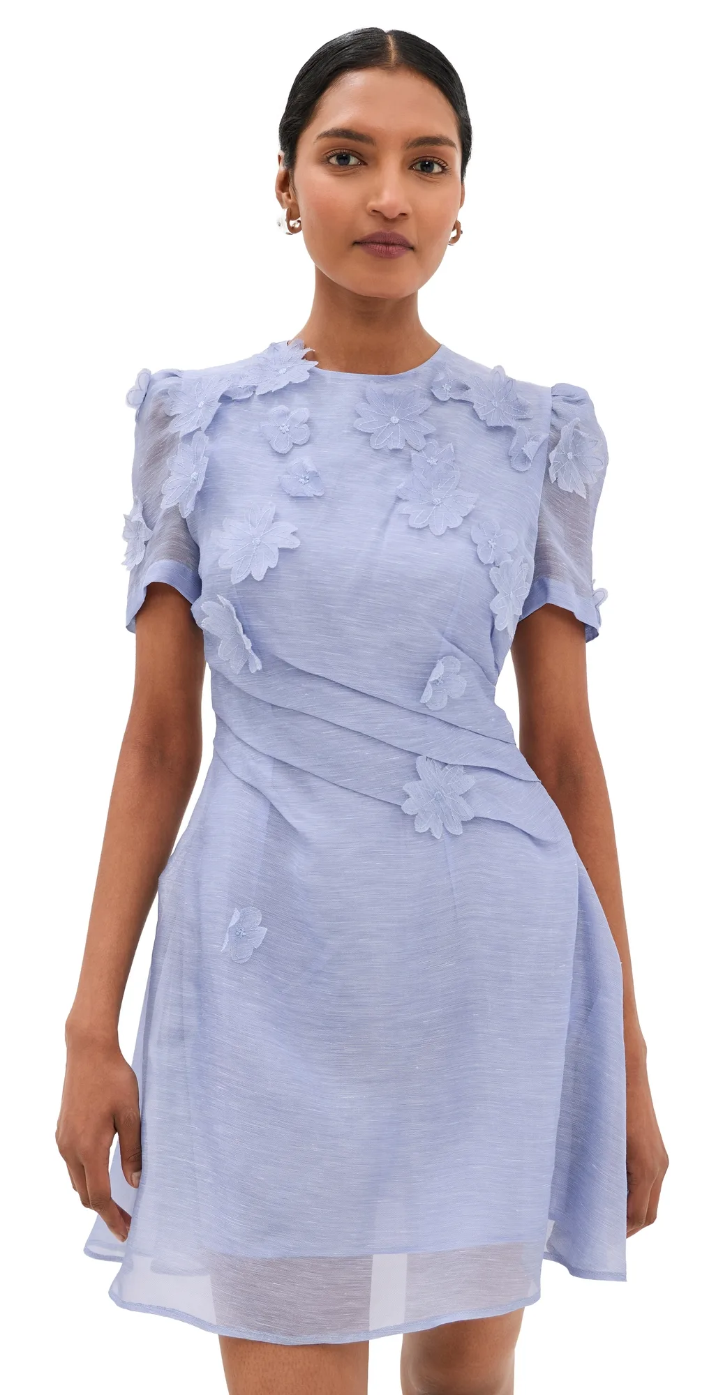 Elyse Petal Short Sleeve Mini Dress by Leo Lin