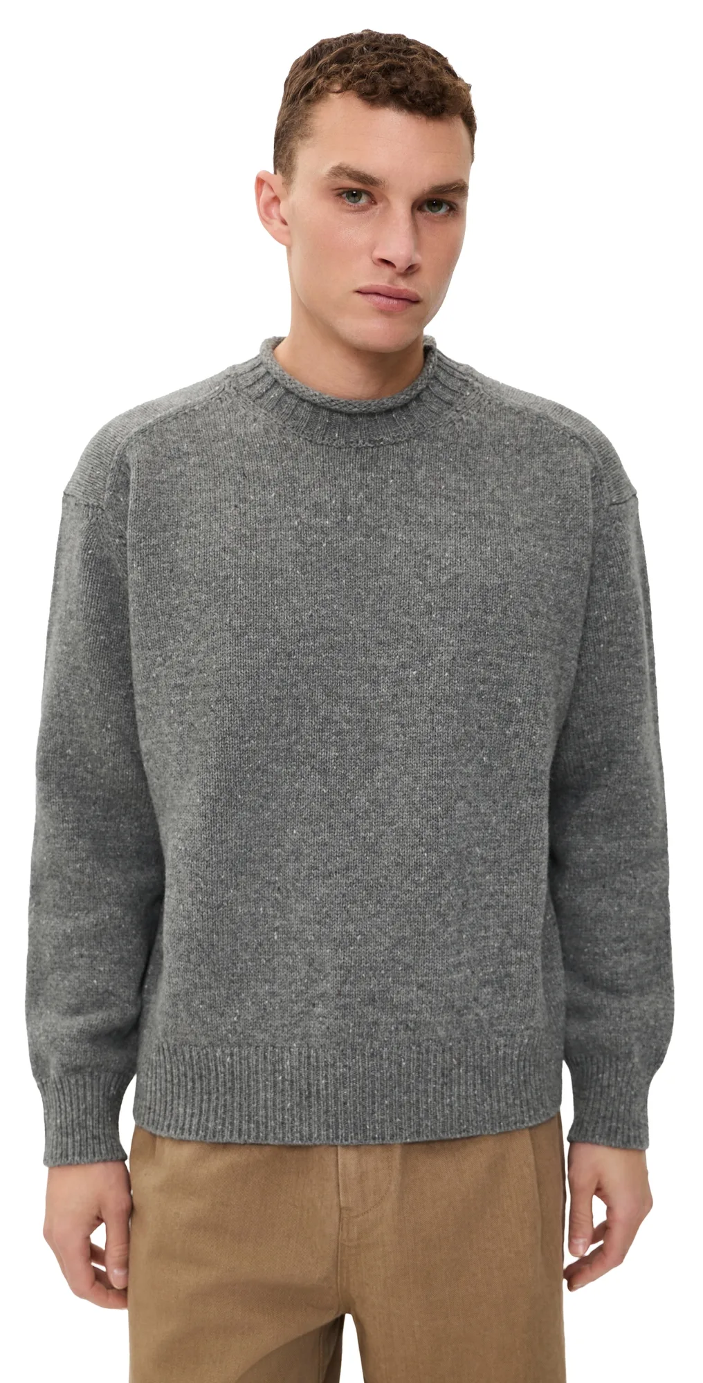 Merino Roll Neck Sweater by Aaron Levine