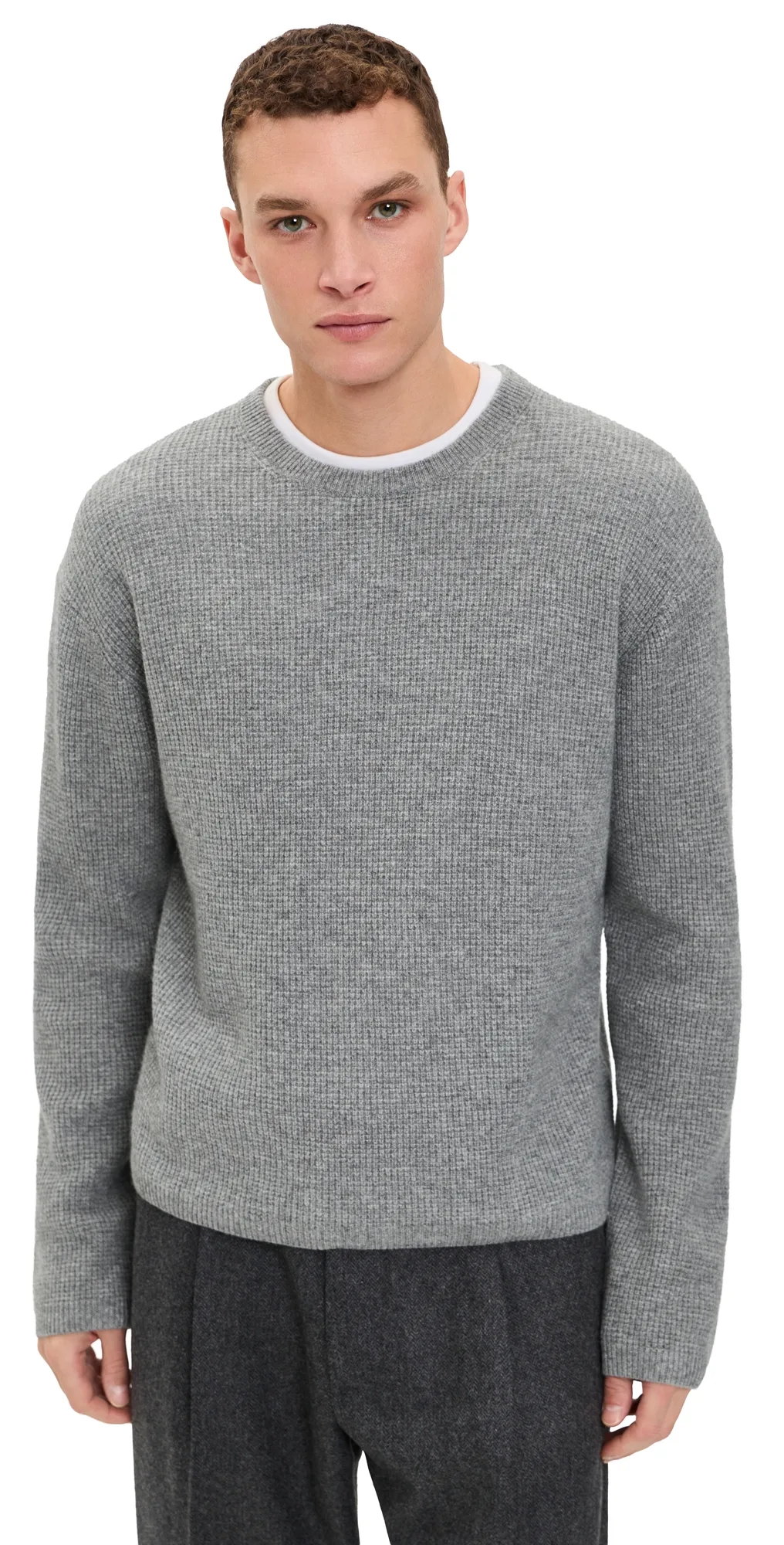 Cashmere Blend Waffle Sweater by FRAME