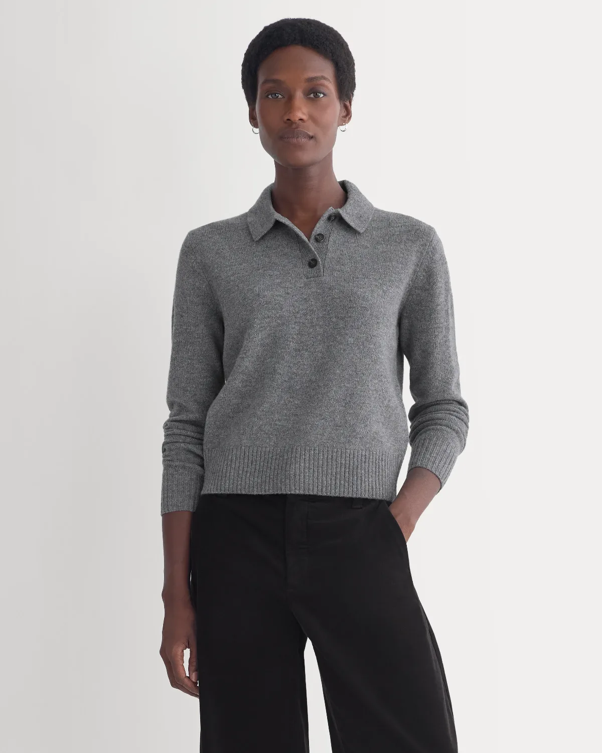 Shrunken Polo Sweater, Luxe Merino
