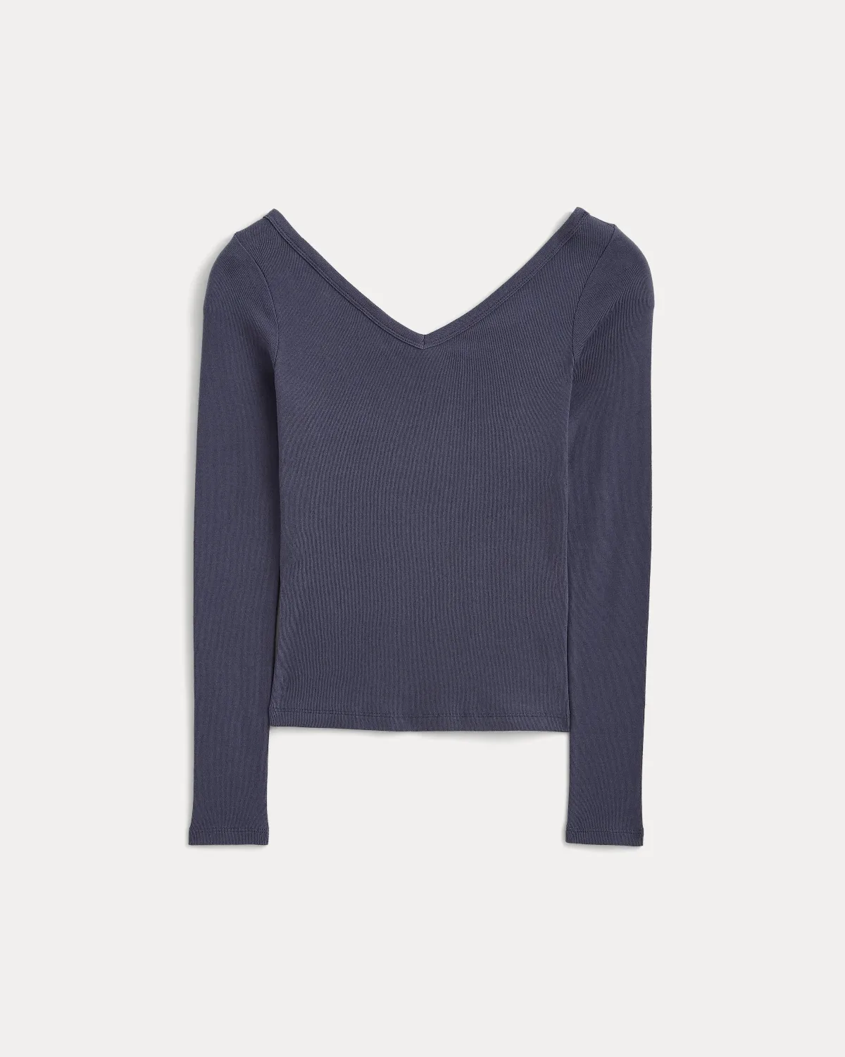 RetroSoft Cotton Wide V-Neck Top by Everlane