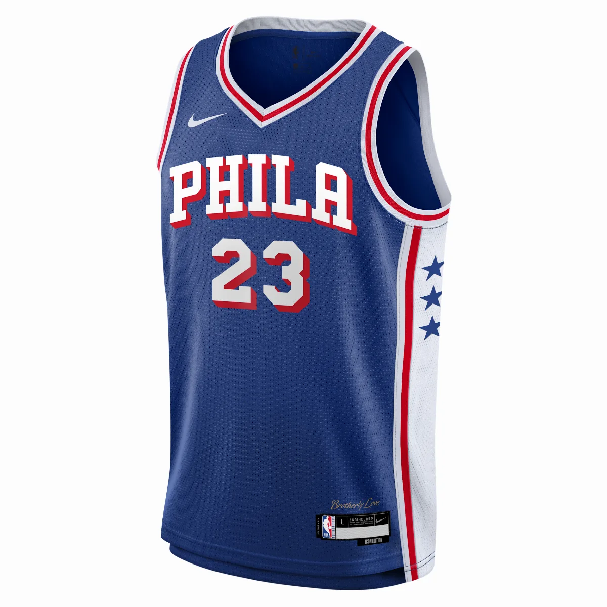 Lebron James Philadelphia 76ers Icon Edition NBA Swingman Jersey by Nike