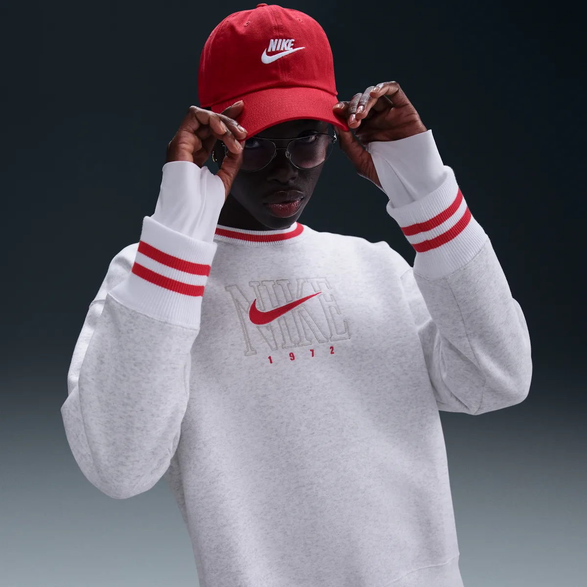 Sportswear Phoenix Fleece Oversized Graphic Crew-Neck Sweatshirt by Nike