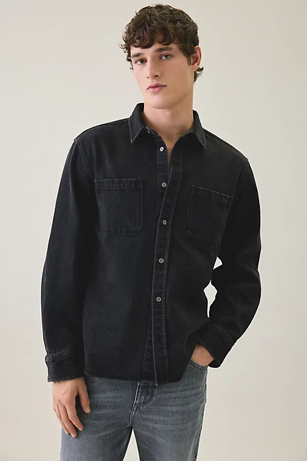 2-Pocket Denim Work Shirt Top by BDG