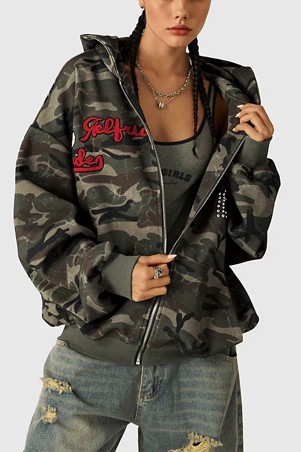 Camo Zip Up Hoodie by Aelfric Eden