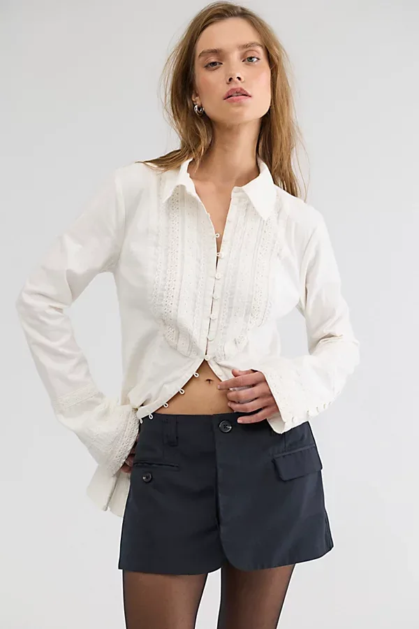 Tuxedo Twist Mini Skirt by Free People
