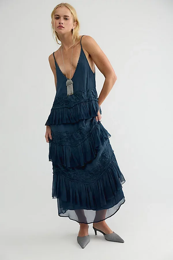 Nigel Preston Tiered Midi Dress by Nigel Preston