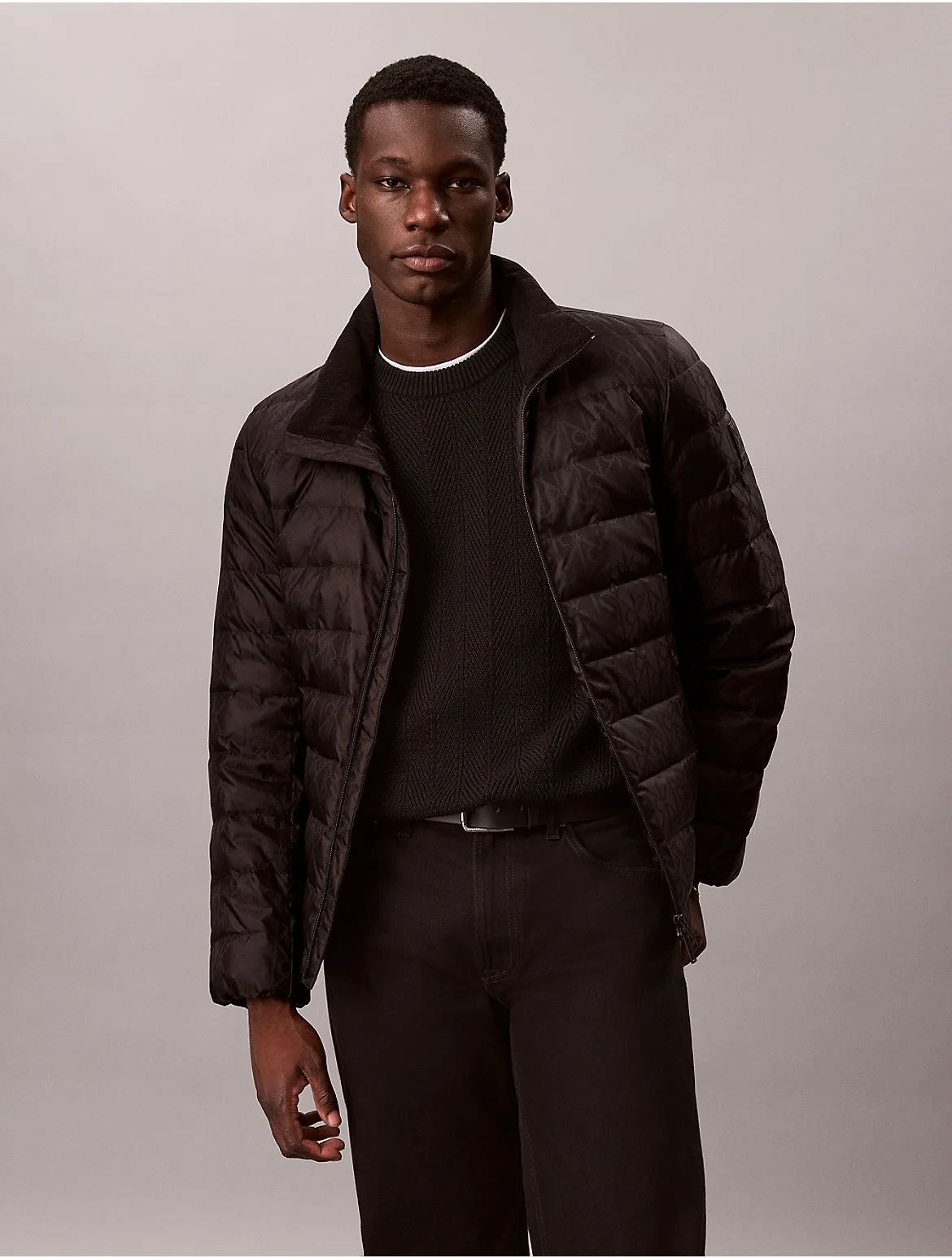 Lightweight Nylon Emblem Logo Jacket by Calvin Klein