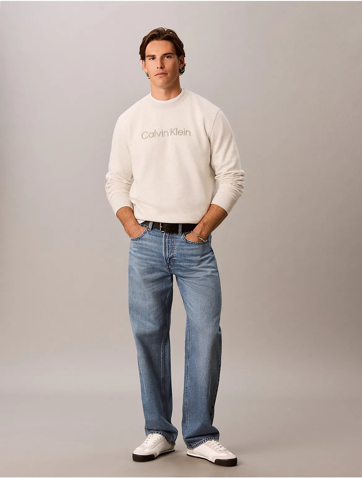 Fleece Standard Logo Sweatshirt by Calvin Klein
