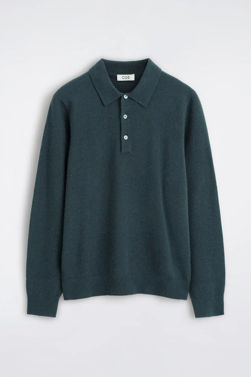 Pure Cashmere Polo Sweater by COS