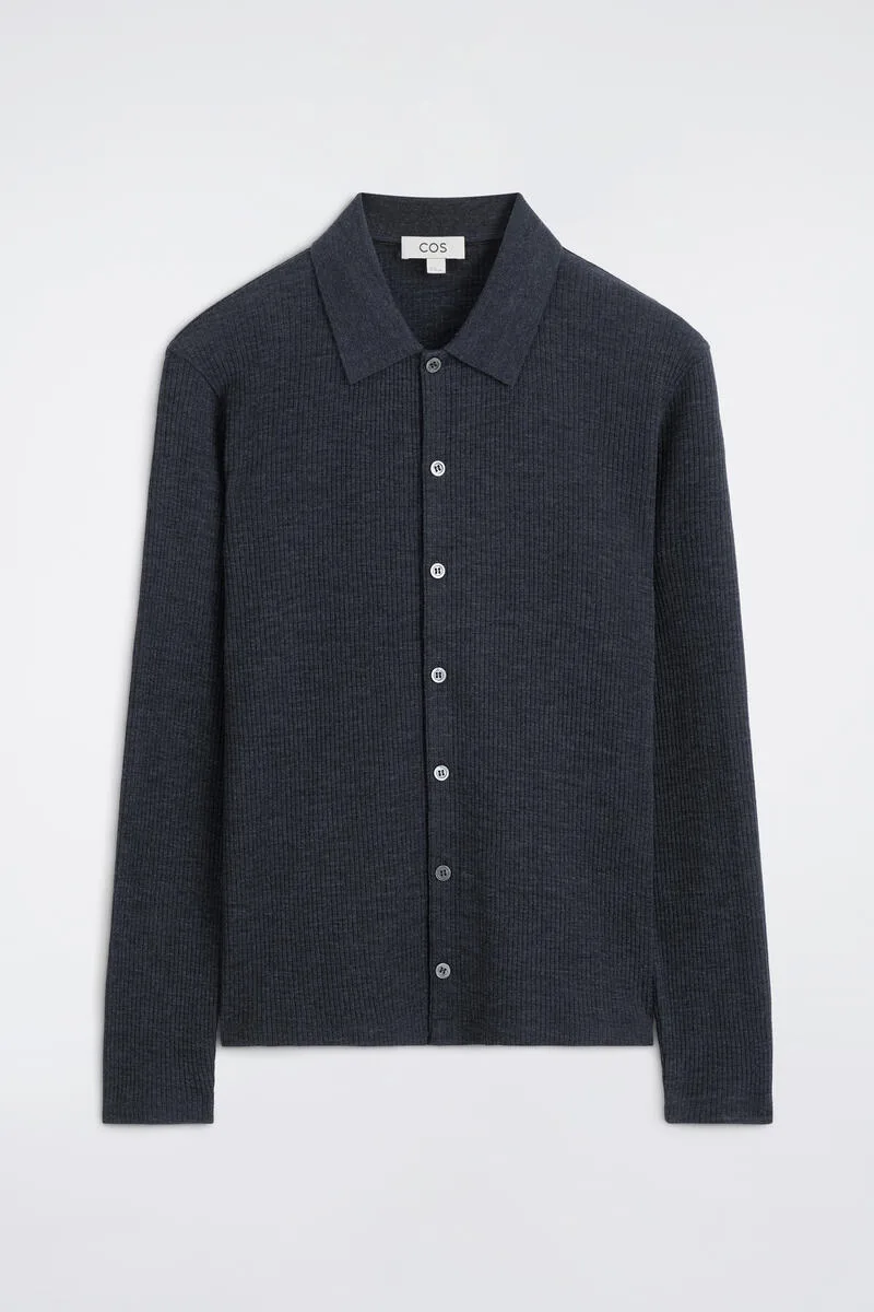 Slim Ribbed Wool Shirt by COS