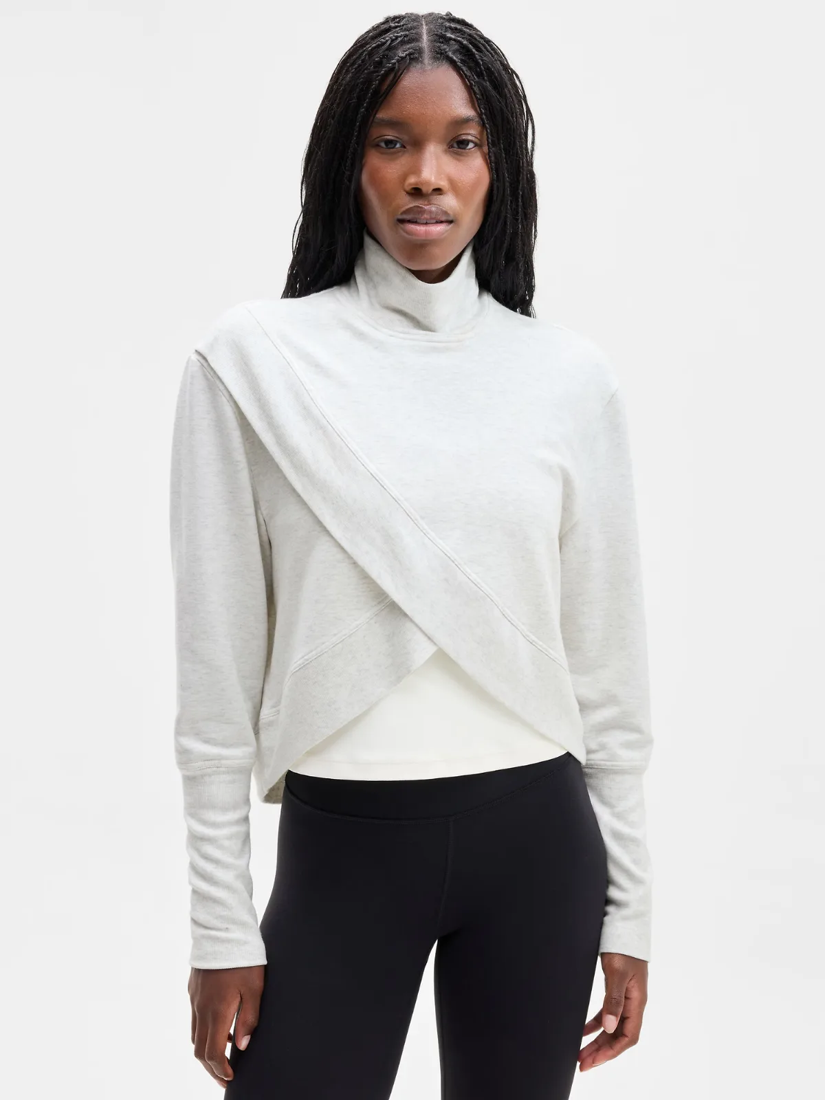 Coaster Luxe Mock Neck Sweatshirt by Athleta