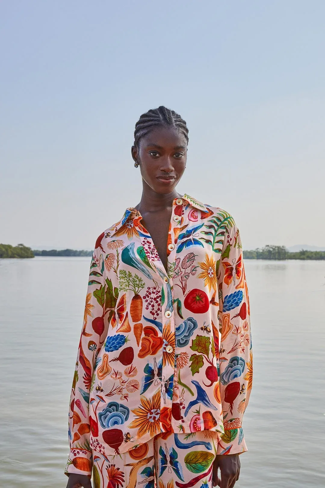 Bright Farm Pajama Shirt by FARM Rio