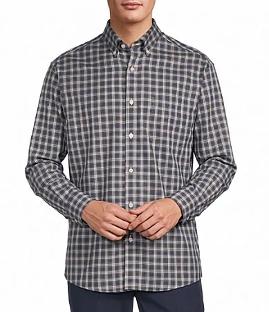 Gold Label Small Plaid Twill Sport Shirt by Roundtree & Yorke