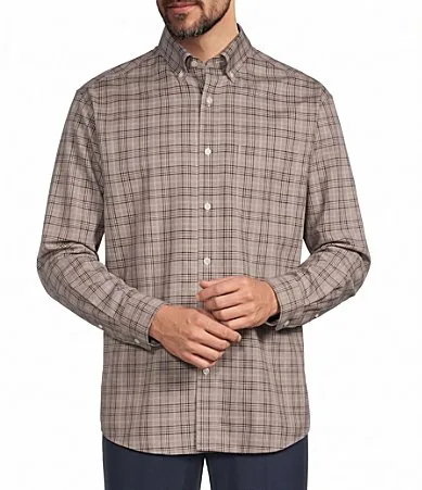 Gold Label Medium Plaid Twill Sport Shirt by Roundtree & Yorke