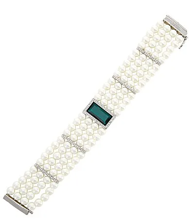 Lauren Ralph Lauren Emerald Pearl Flex Line Bracelet by Ralph Lauren