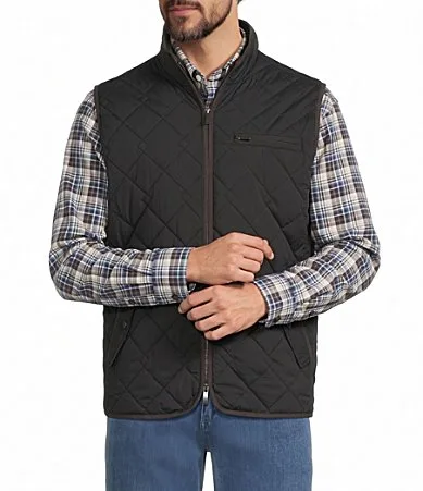Diamond-Quilted Heritage Vest by Roundtree & Yorke