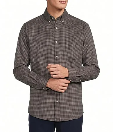 TravelSmart Mini Check Twill Sport Shirt