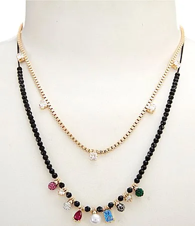 Mixed Material Collar Necklace Set by Gemma Layne