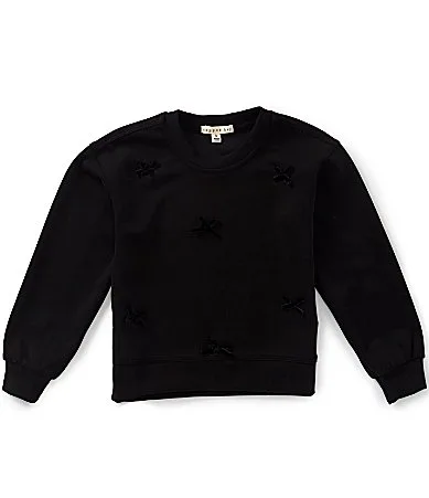 Lounge Life Velvet Bow Sweatshirt by Copper Key