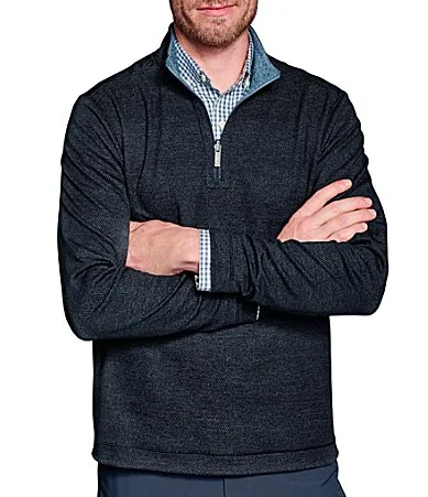 Johnston & Murphy XC4 Performance Stretch Reversible Quarter Zip Pullover by Johnston & Murphy