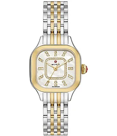 Meggie Quartz Three-Hand 18K Gold-Plated Stainless Steel Bracelet Watch by Michele