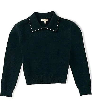 Pearl Collar Sweater by Copper Key