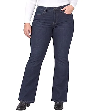 Bobbie Stretch Denim High Rise Baby-Boot Cut Jeans by Liverpool Los Angeles