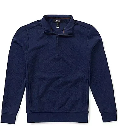 RLX Golf Quilted Double Knit Quarter Zip Pullover by Polo Ralph Lauren