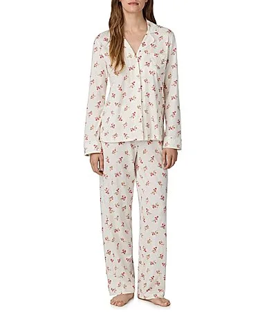 Long Sleeve Notch Collar Knit Pajama Set by Ralph Lauren