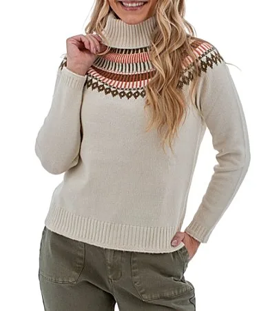 Aventura Icethistle Geometric Fair Isle Turtleneck Raglan Sleeve Sweater by Aventura