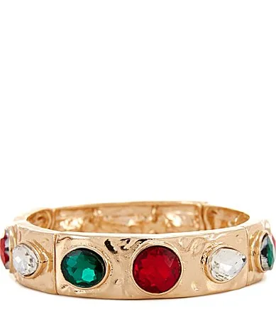 Merry & Bright Holiday Gems Stretch Bracelet by Merry & Bright