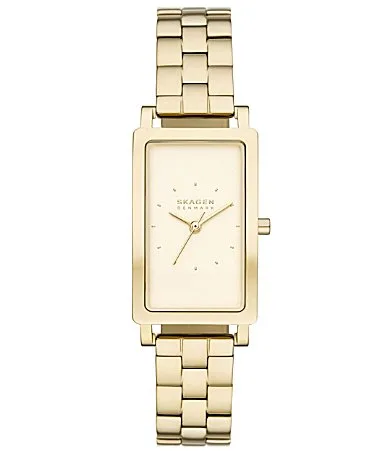 Hagen Lille Quartz Three-Hand Gold Stainless Steel Bracelet Watch by Skagen