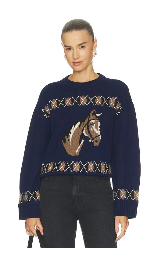 Darya Horse Crew Neck Sweater by Tularosa