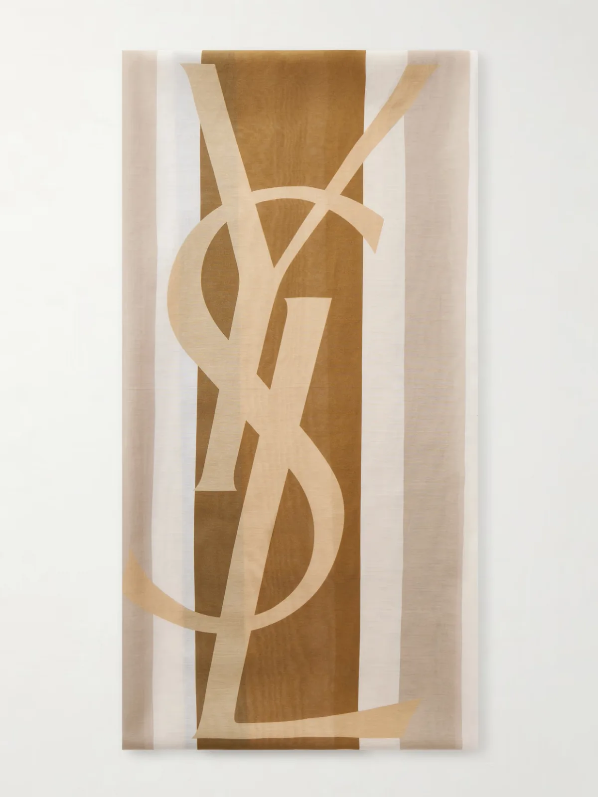 - Cassandre Striped Cotton And Silk-blend Scarf -