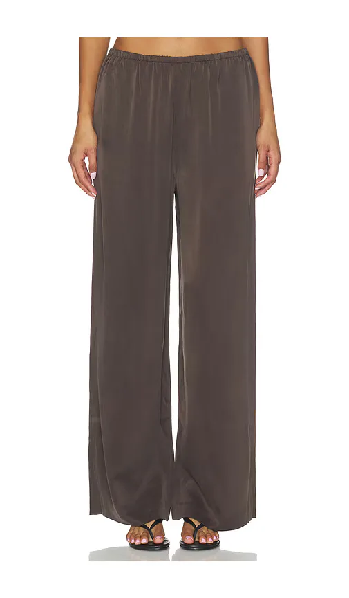 Loretta Wide Leg Washed Silk Pant