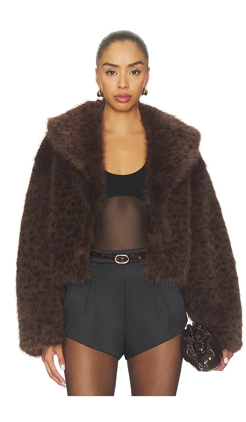 Astrid Faux Fur Jacket by Majorelle