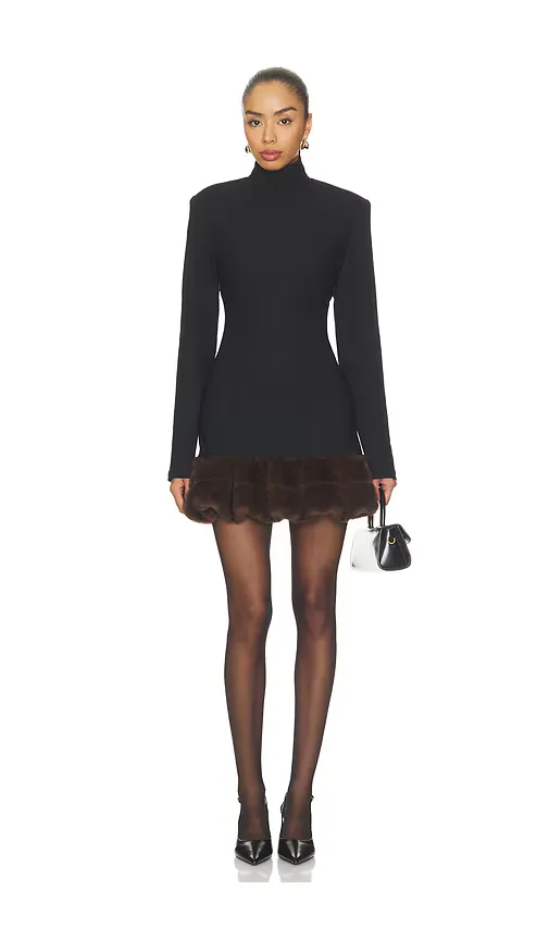 Longsleeve Mini Peplum Dress by Rotate