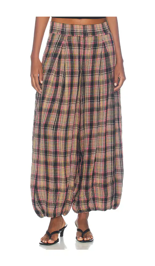 Moonflower Plaid Balloon Pant by Free People