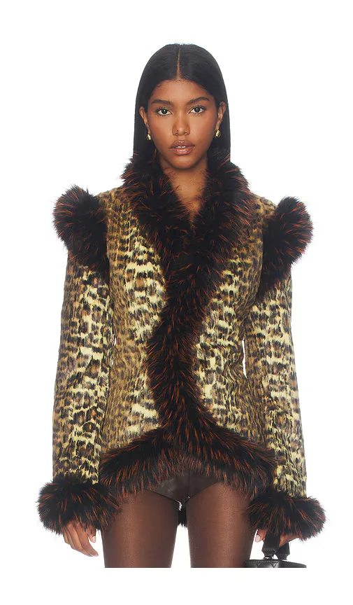 Elena Leopard Jacket by Kim Shui