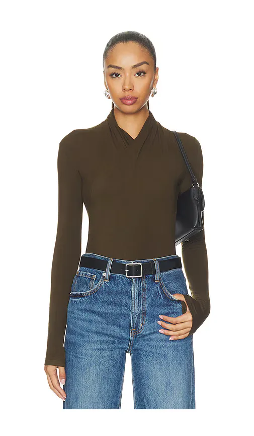 Longsleeve Fixed Wrap Top by Vince