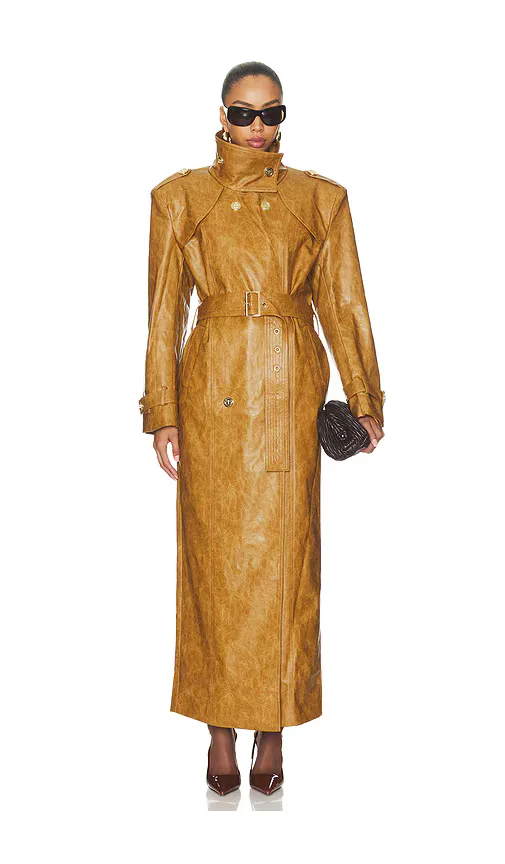 Faux Leather Trench Coat by Bronx Banco