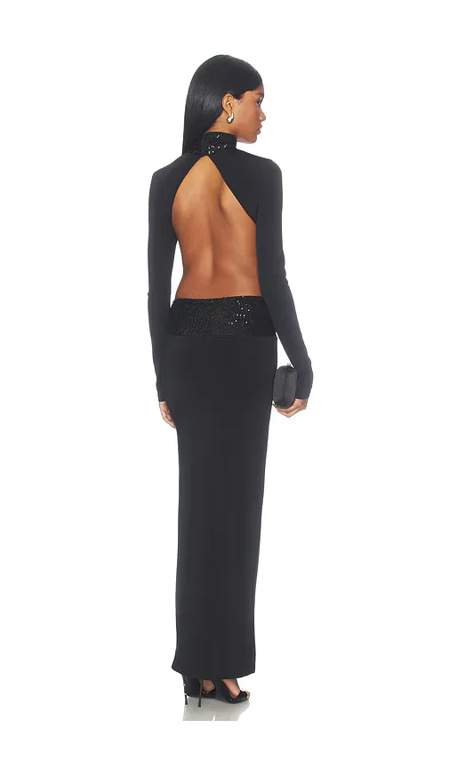 Sabriana Long Sleeve Gown by Superdown