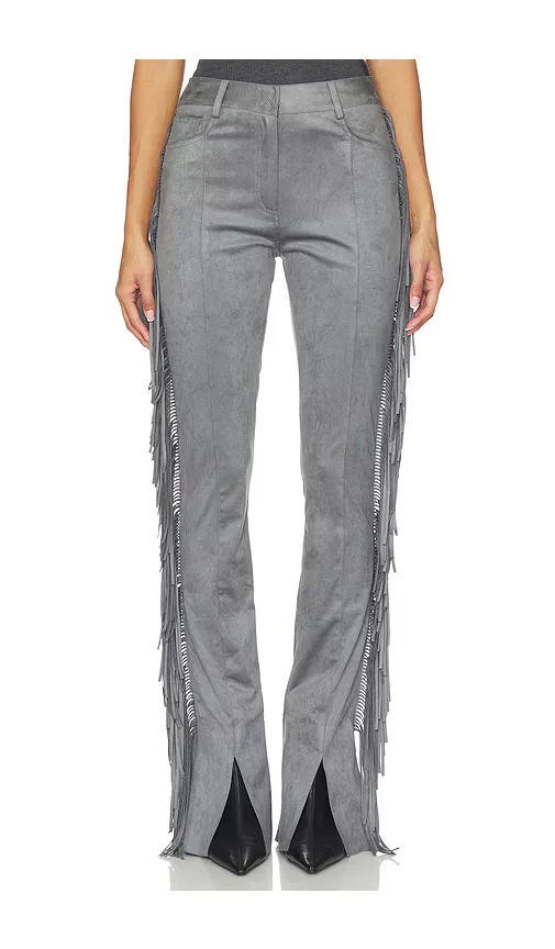 Fringe Spat Jeans by Norma Kamali