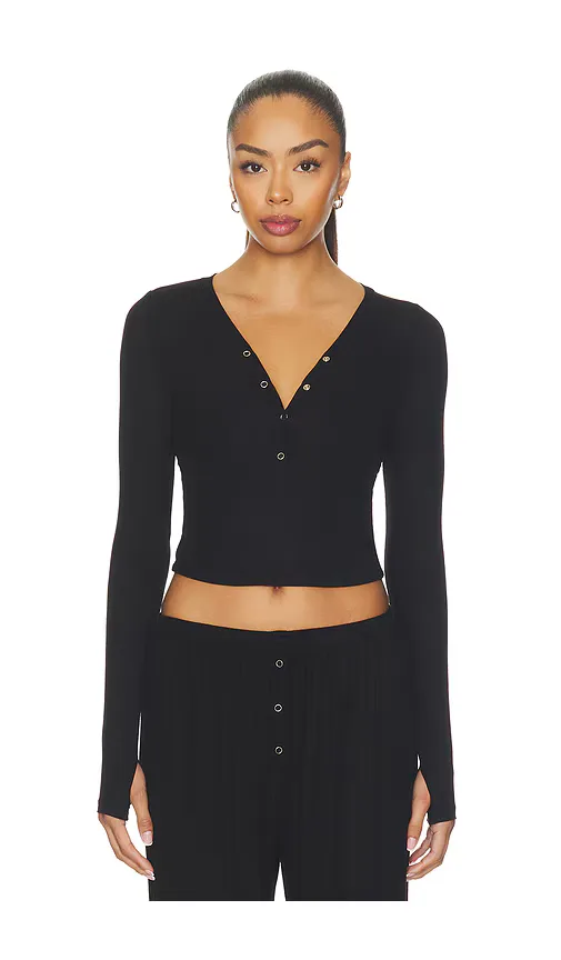 Fremont Deep V Snap Henley by Michael Lauren