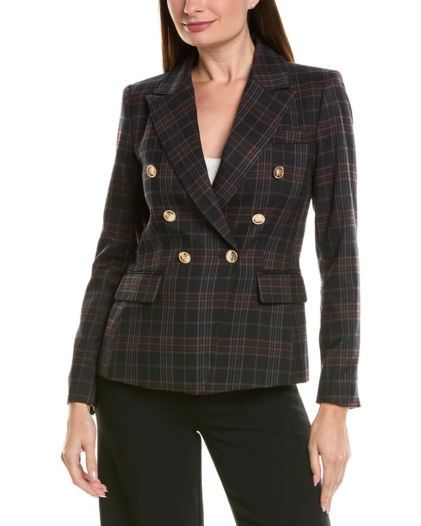Asl Plaid Blazer by Tahari