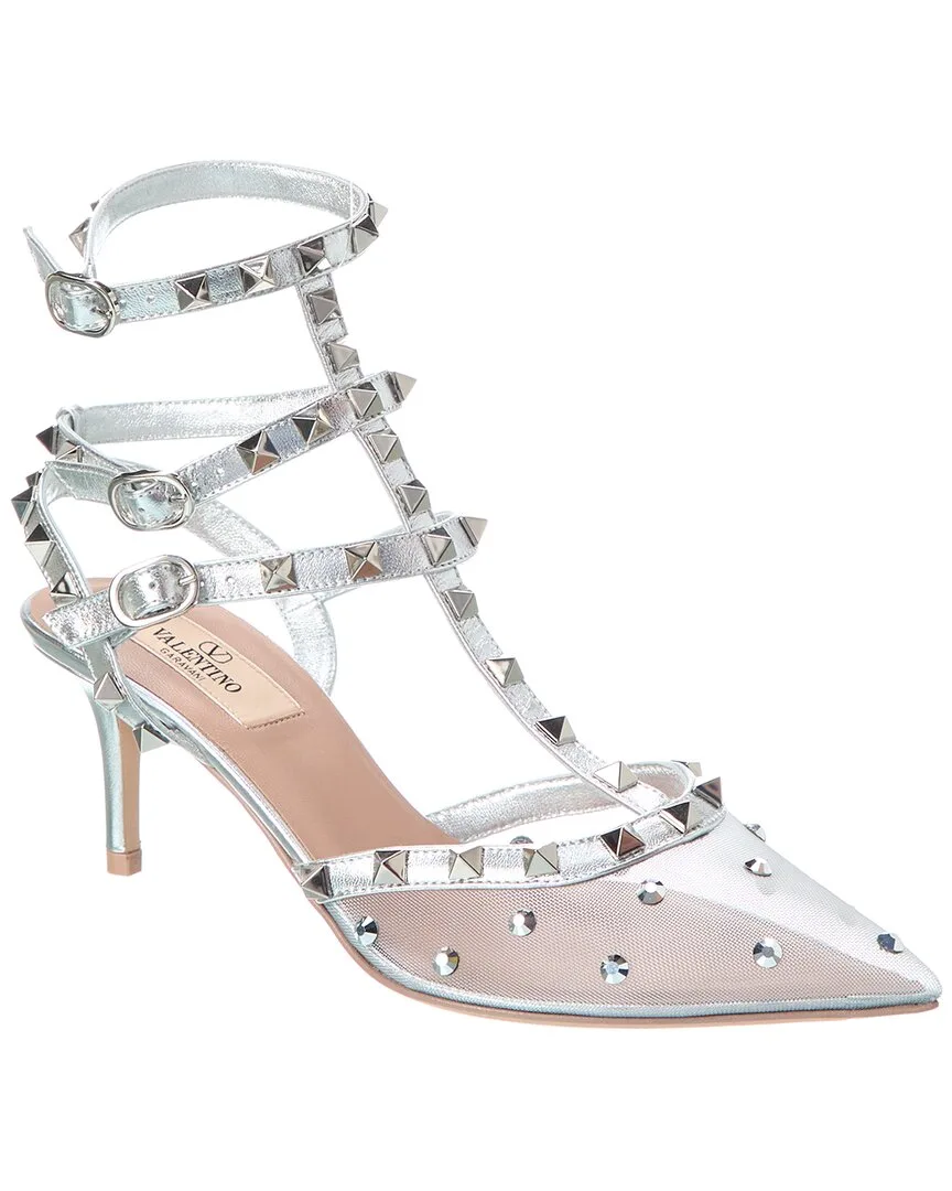 Rockstud Caged 65 Mesh & Leather Pump