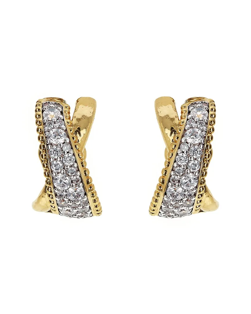 18K Plated Cz Earrings by Etrusca Gioielli