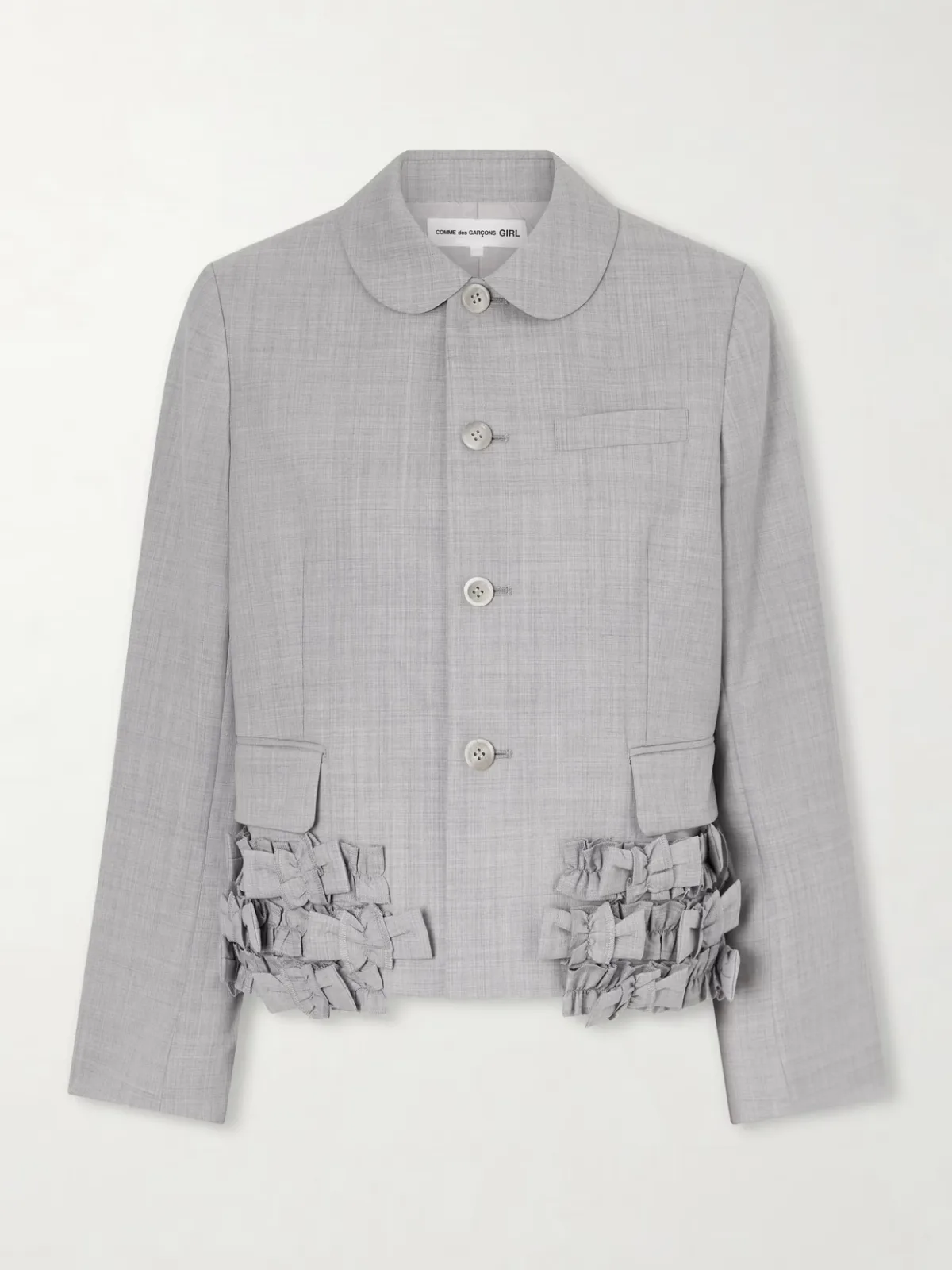 - Bow-embellished Wool Jacket - by Comme des Garçons GIRL