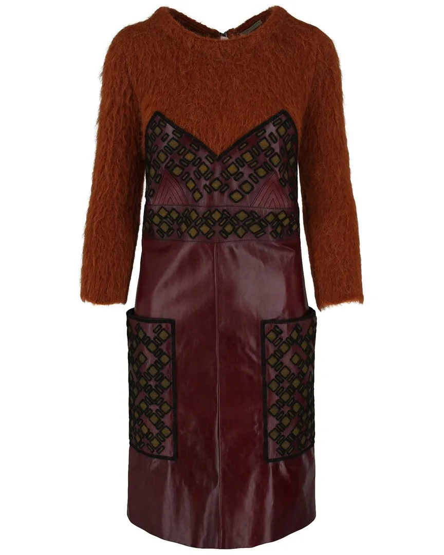 Leather Mini Dress by Bottega Veneta